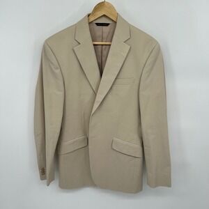 Banana‎ Republic Beige Tan Summer Cotton Sportcoat Blazer Size 38R e1